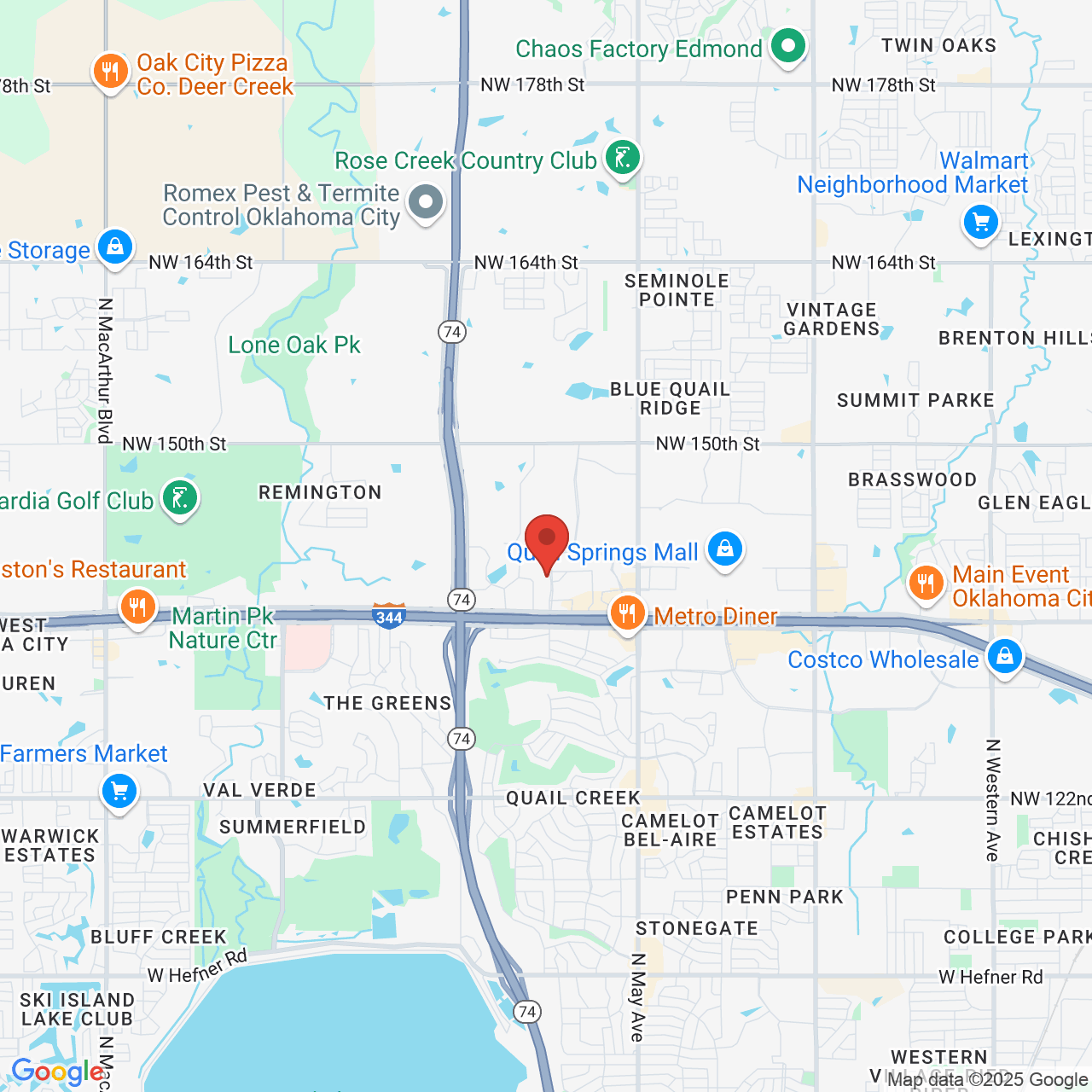 Google map image of our location in 14001 Quail Springs Pkwy Oklahoma City, OK